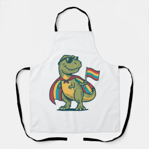 Tablier Conception de chemise vectorielle de dinosaure de