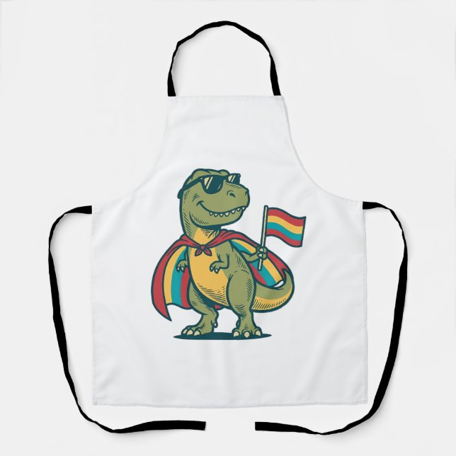 Tablier Conception de chemise vectorielle de dinosaure de  (Recto)