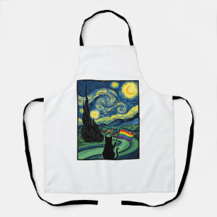 Tablier Conception de chemise vectorielle de paysage noctu