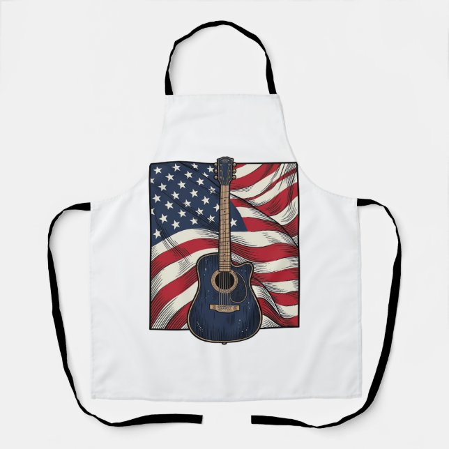 Tablier Conception de chemise vectorielle drapeau patrioti (Recto)
