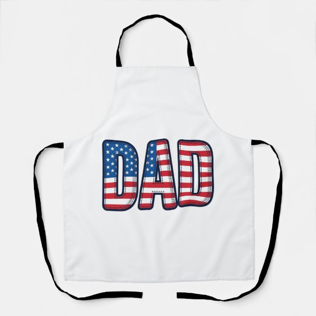 Tablier Conception de chemise vectorielle Papa patriotique (Recto)