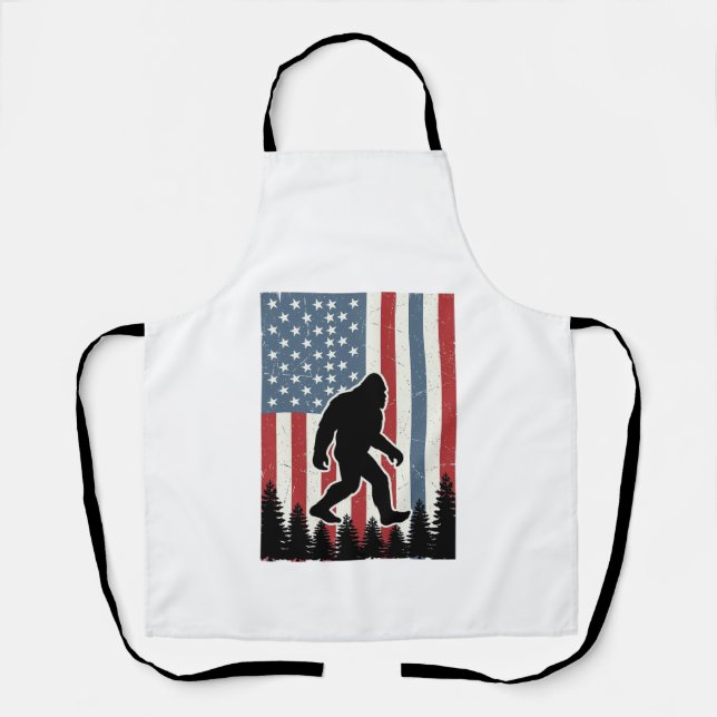 Tablier Conception de chemise vectorielle vintage Bigfoot  (Recto)