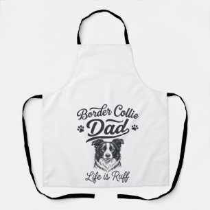 Tablier Conception de chemise vintage Border Collie Papa L