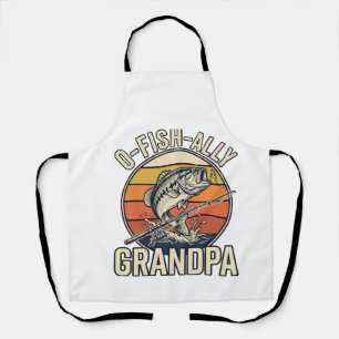 Tablier Conception de chemise vintage de pêche grand-père