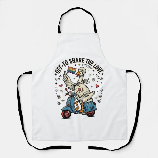 Tablier Conception de chemise vintage Funny Goose Scooter  (Recto)