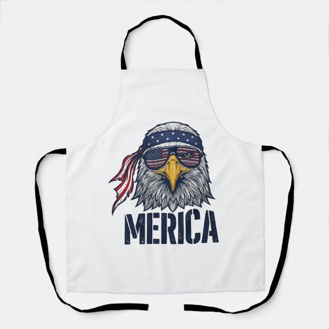 Tablier Conception de chemise Vintage Patriotic Eagle Meri (Recto)