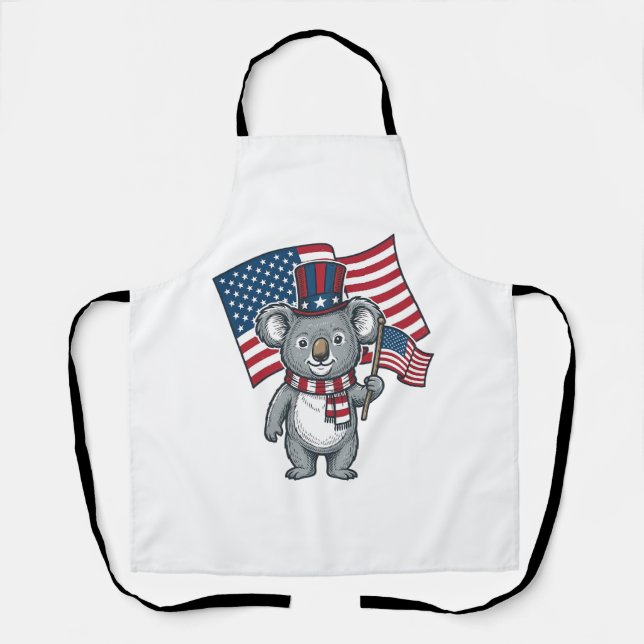 Tablier Conception de chemise vintage patriotique koala dr (Recto)