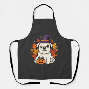 Tablier Conception de chien de citrouille d'Halloween de B