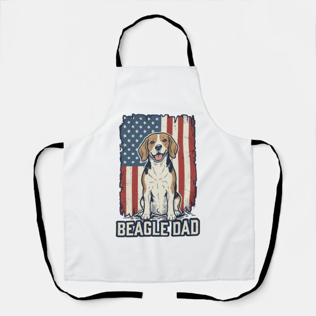 Tablier Conception de chien de gravure vintage patriotique (Recto)