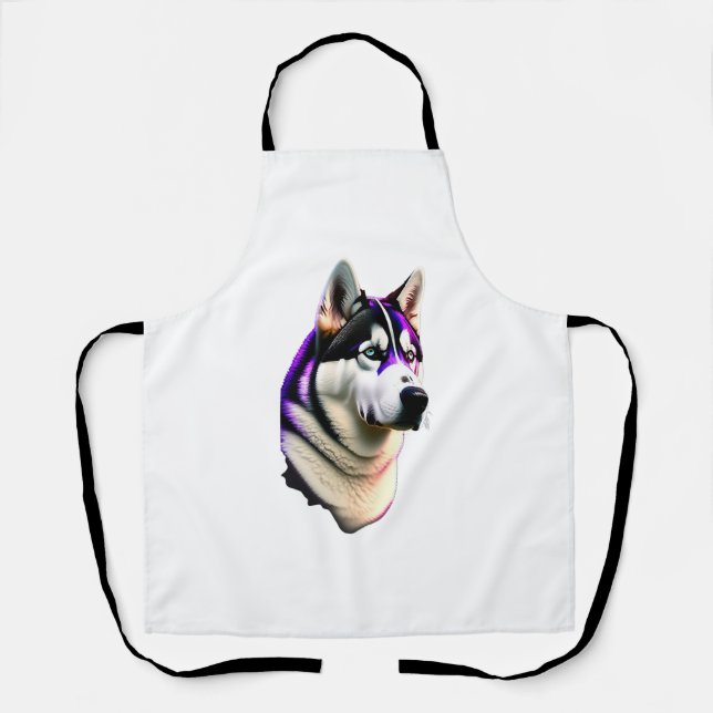 Tablier Conception de chiens Husky (Recto)