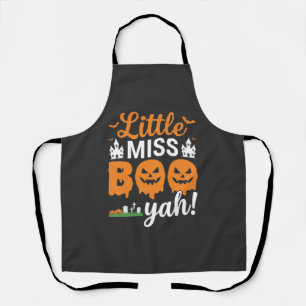 Tablier Conception de citrouille Little Miss Boo Yah Hallo