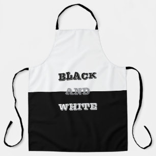 Tablier Conception de couleurs unies et de texte noir gris
