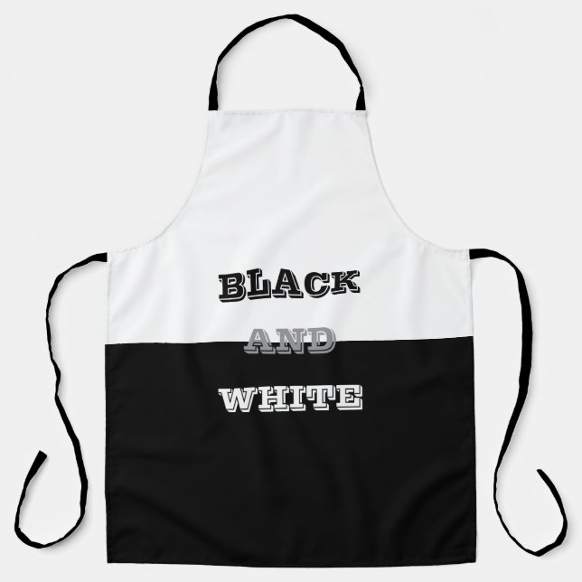 Tablier Conception de couleurs unies et de texte noir gris (Recto)