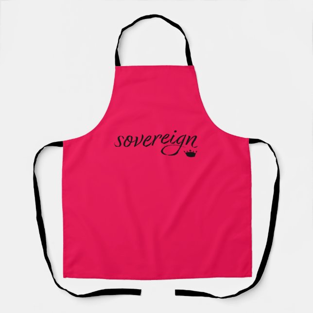 Tablier Conception de couronne souveraine en rose chaud (Recto)