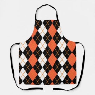 Tablier Conception de diamant en argyle orange noir blanc