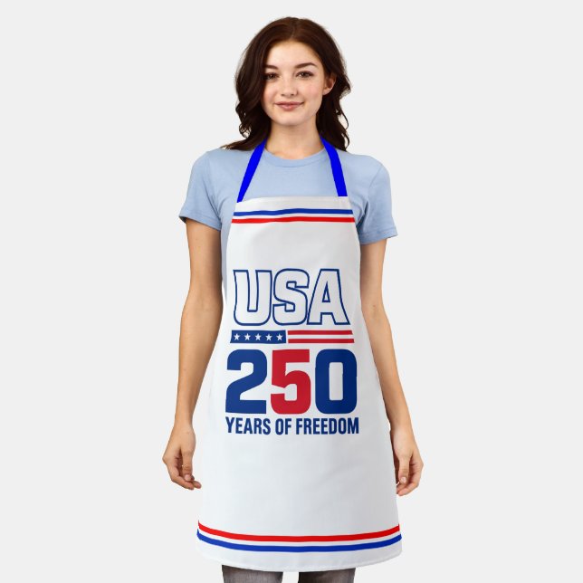 Tablier Conception de drapeau patriotique USA 250 ans de l (Porté)