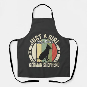 Tablier Conception de fille de berger allemand amoureuse d