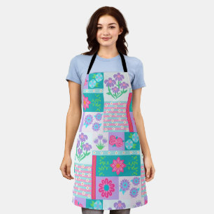 Tablier Conception de fleurs vibrantes en fleurs