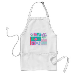 Tablier Conception de fleurs vibrantes en fleurs