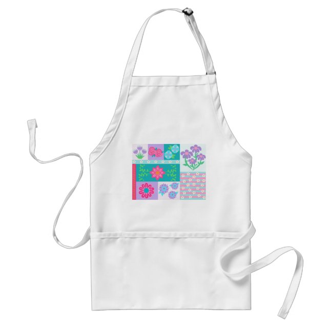 Tablier Conception de fleurs vibrantes en fleurs (Devant)