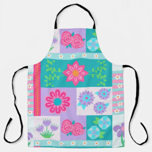 Tablier Conception de fleurs vibrantes en fleurs