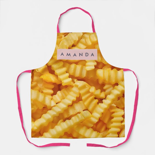 Tablier Conception de frites françaises coupées en fronce  (Recto)