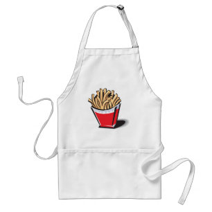 Tablier conception de frites rétro