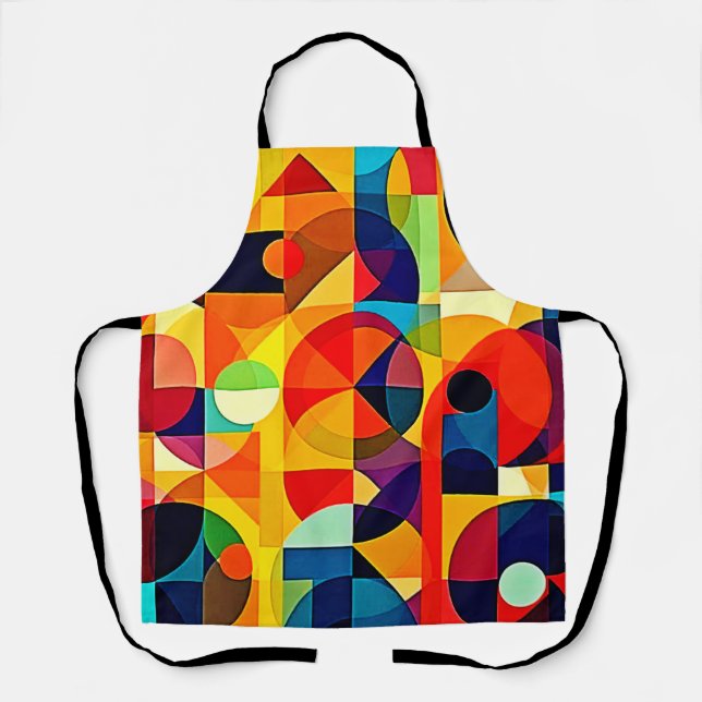 Tablier Conception de géométrie de couleur Bauhaus (Recto)