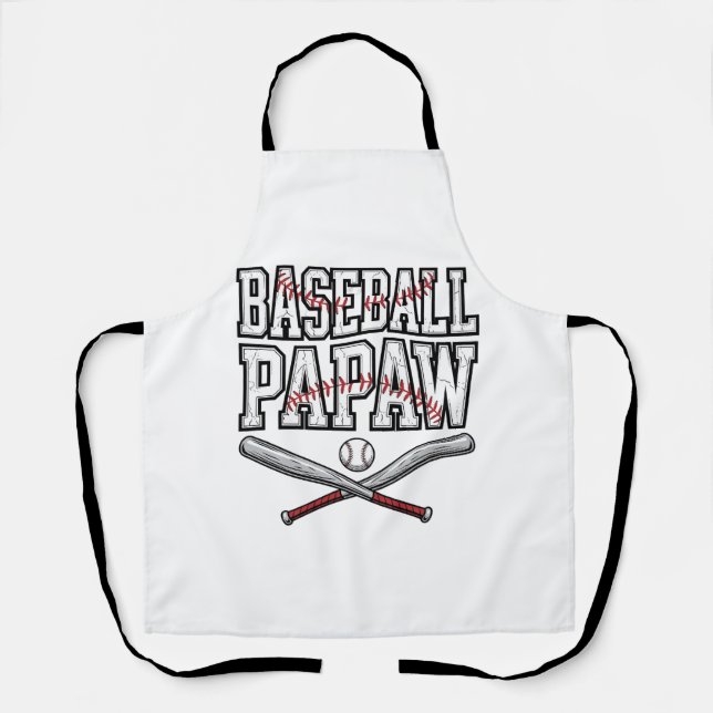 Tablier Conception de gravure vintage Papaw baseball_1 (Recto)