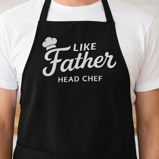 Tablier Conception de la typographie du chef comme père (Father and daughter matching chef aprons for family cooking fun)
