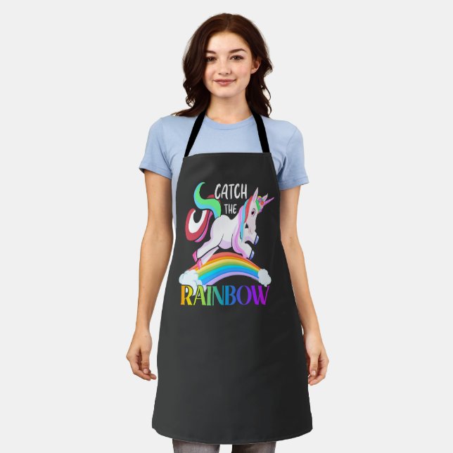 Tablier Conception de licorne arc-en-ciel Catch (Porté)