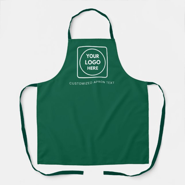 Tablier Conception de logo d'entreprise verte pour la prom (Recto)