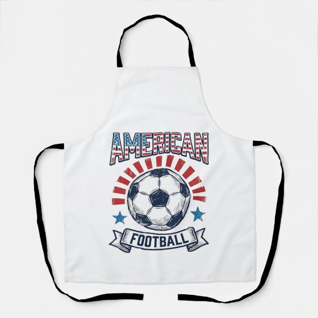 Tablier Conception de maillot de football américain vintag (Recto)