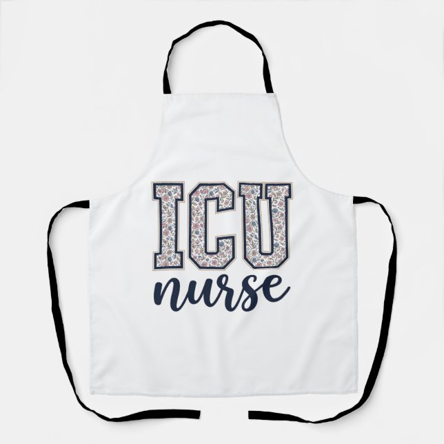 Tablier Conception de maillot universitaire floral d'infir (Recto)