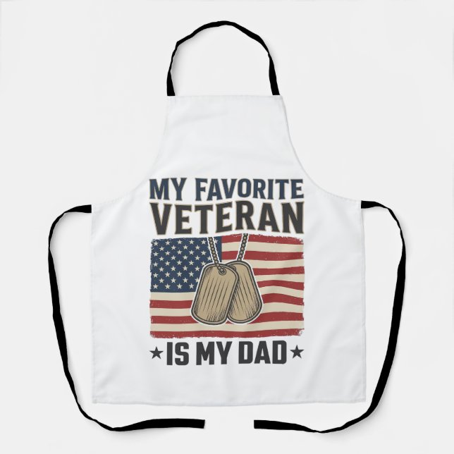Tablier Conception de médailles patriotiques pour papa vét (Recto)