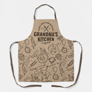 Tablier Conception de modèle de cuisine rustique de grand-