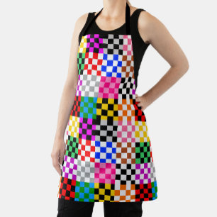 Tablier Conception de motif à carreaux patchwork coloré