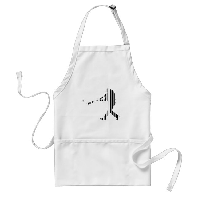 Tablier Conception de motif de joueur de sport CODE BARRE  (Devant)