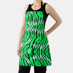 Tablier Conception de motif de peau d'animal Tigre vert