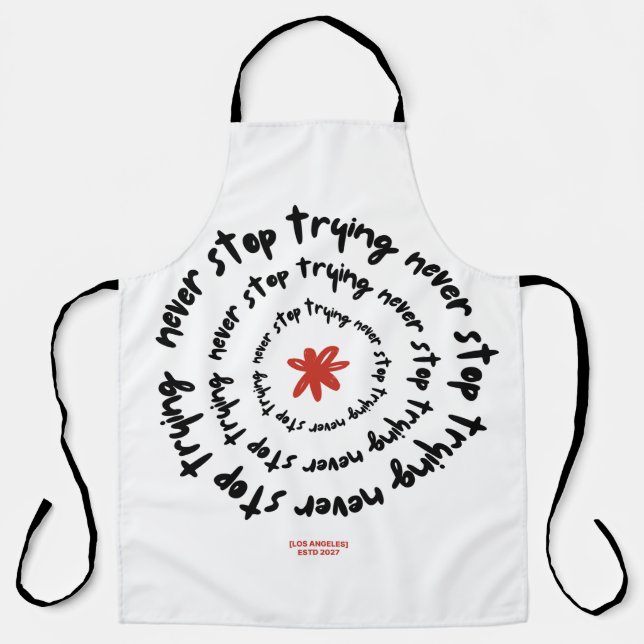Tablier Conception de motivation en spirale : Ne cessez ja (Recto)