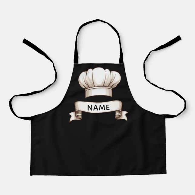 Tablier Conception de nom de chef pour enfants et adultes  (Recto)