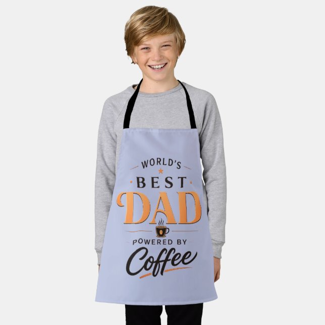 Tablier Conception de papa amateur de café drôle (Porté)