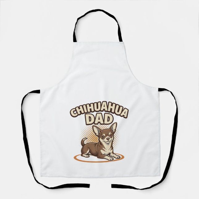 Tablier Conception de papa Chihuahua Gravure vintage pour  (Recto)