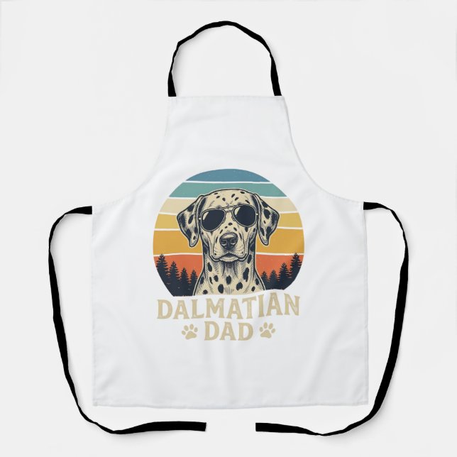 Tablier Conception de papa dalmatien vintage pour amateur  (Recto)