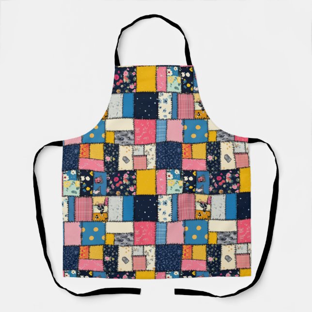 Tablier Conception de Patchwork adorable, Motif Joueur (Recto)