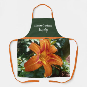 Tablier Conception de photo de lys orange Master Gardener