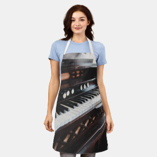 Tablier Conception de piano mignonne