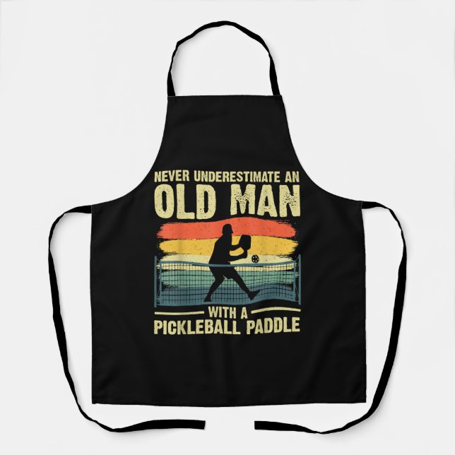 Tablier Conception de Pickleball Cool pour hommes Grand-pè (Recto)
