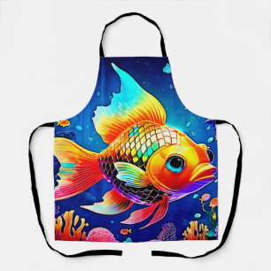 Tablier Conception de poisson de récif océanique arc-en-ci