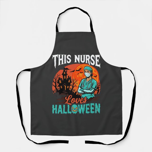 Tablier Conception de soins infirmiers Halloween épouvanta (Recto)